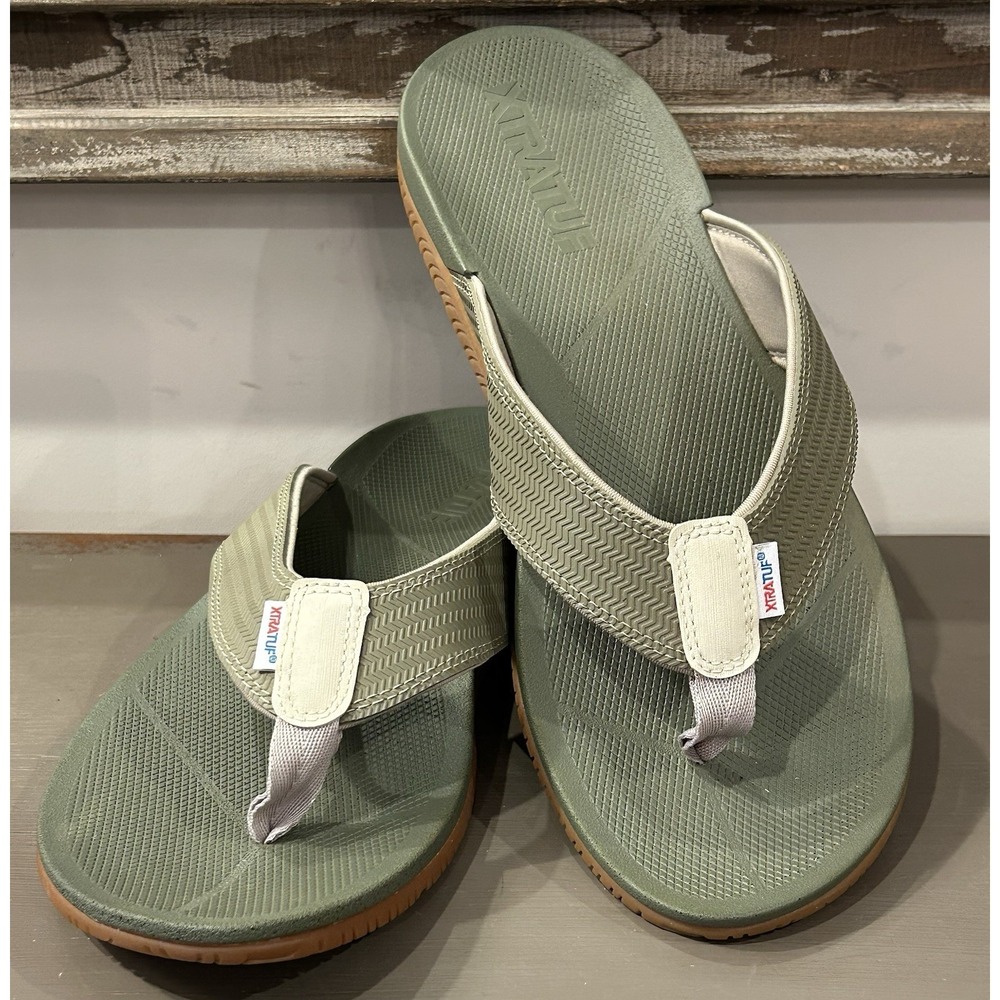 XTRATUF Ladies Auna Olive Green Slip Resistant‎ Sandal AUNW300 Women's Size 11